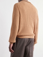 Stòffa - Ribbed Foxfibre® Cotton Sweater - Brown