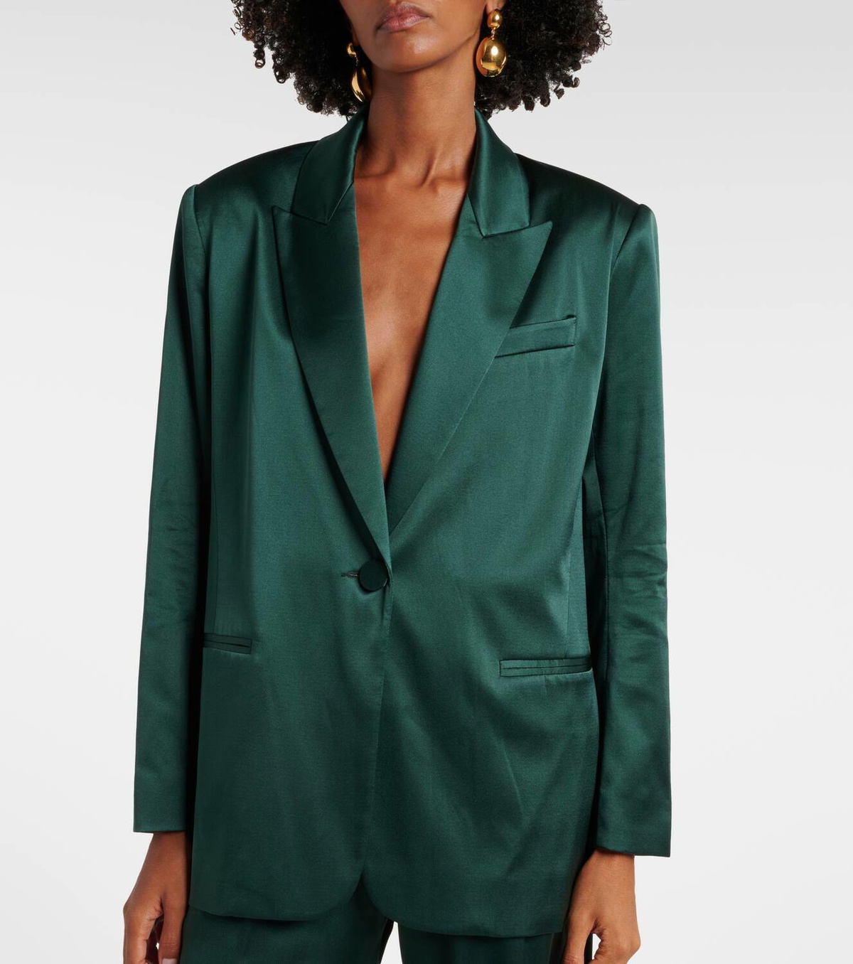 The Sei Silk satin blazer