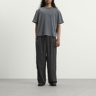 MKI Men's Ribbed Cupro Wide Leg Pants in Sueded Black
