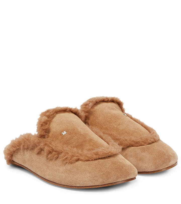 Photo: Max Mara Shearling-lined suede slippers