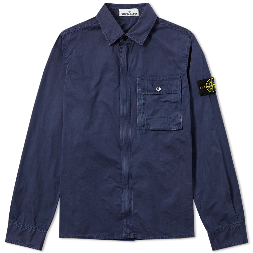 Stone Island Tela Smerigliata Zip Shirt Jacket Stone Island