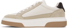 Ferragamo Beige Low Top Gancini Ornament Sneakers