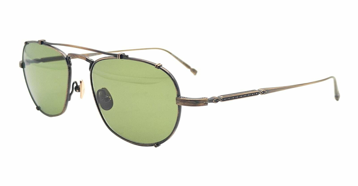 Matsuda M3151 - Antique Gold / Sage Green Sunglasses