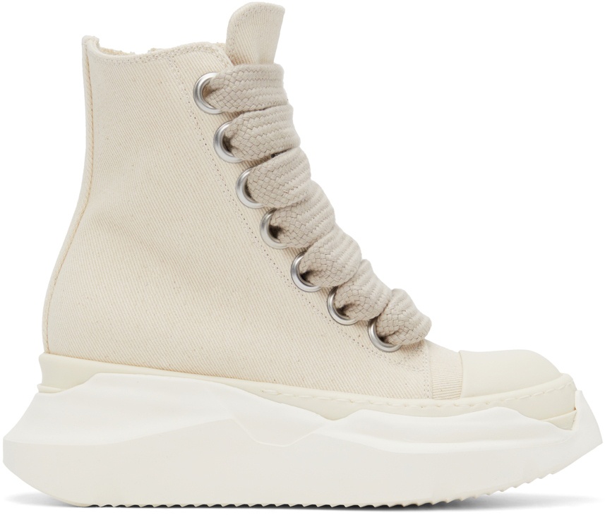 Rick Owens Drkshdw Off-White Abstract High-Top Sneakers Rick Owens
