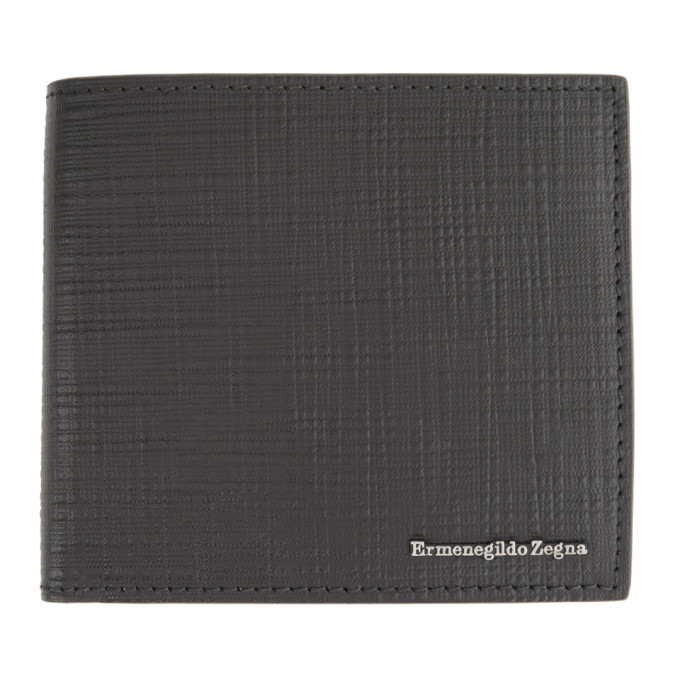 Ermenegildo Zegna Black Stuoia Bifold Wallet Ermenegildo Zegna