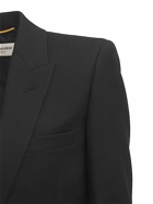 SAINT LAURENT - Wool Gabardine One Button Blazer
