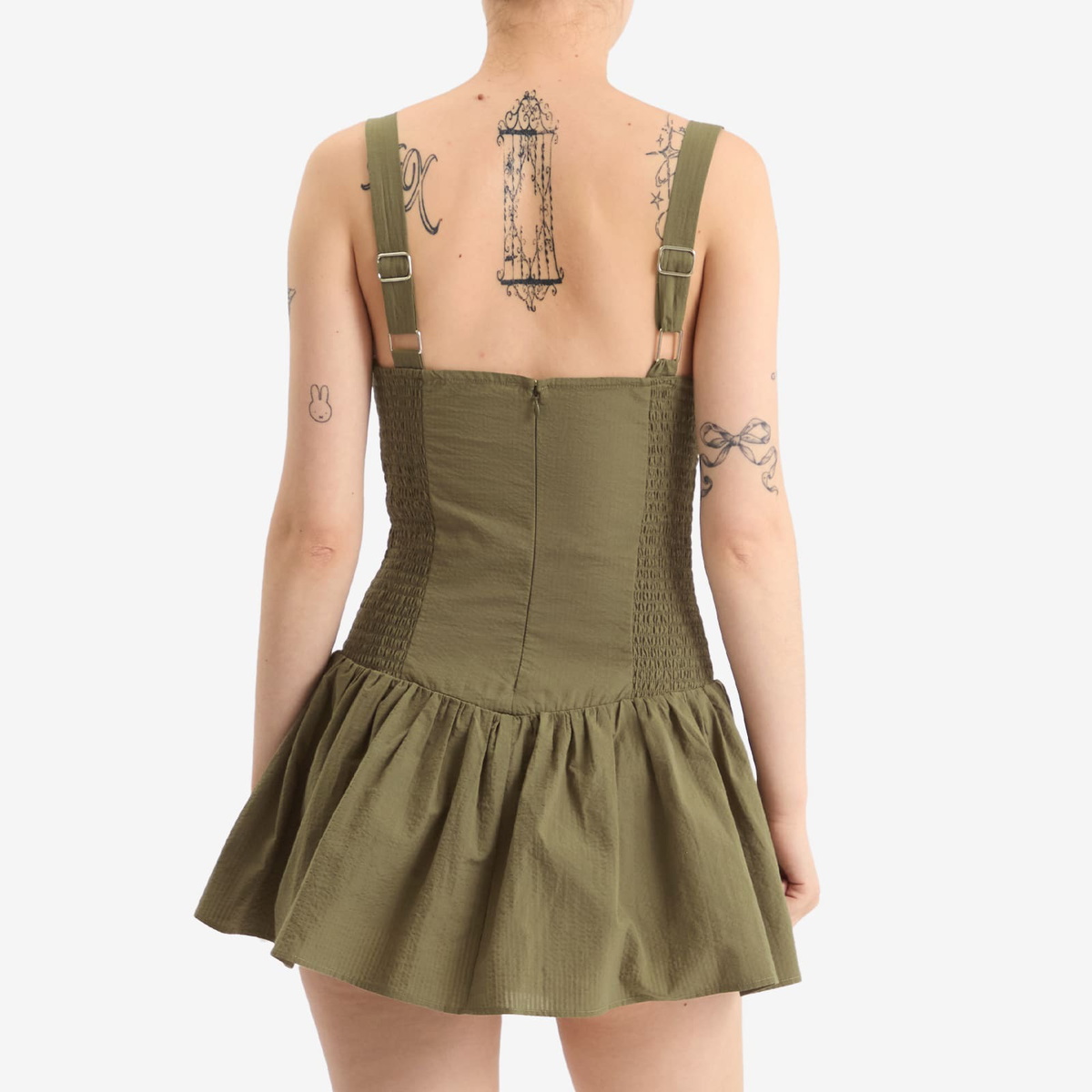 Peachy Den Women's Dylan Romper Dress in Leaf