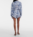 Staud Boyana printed cotton toile shorts