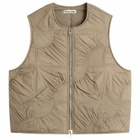 Story mfg. Women's Pluto Zip Up Padded Vest in Khaki
