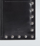 Valentino Garavani Rockstud leather card holder with strap