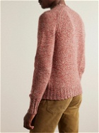 Sid Mashburn - Mélange Knitted Wool-Blend Sweater - Red