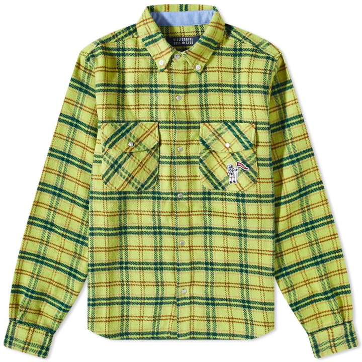 Photo: Billionaire Boys Club Men's Check Overshirt in Yellow