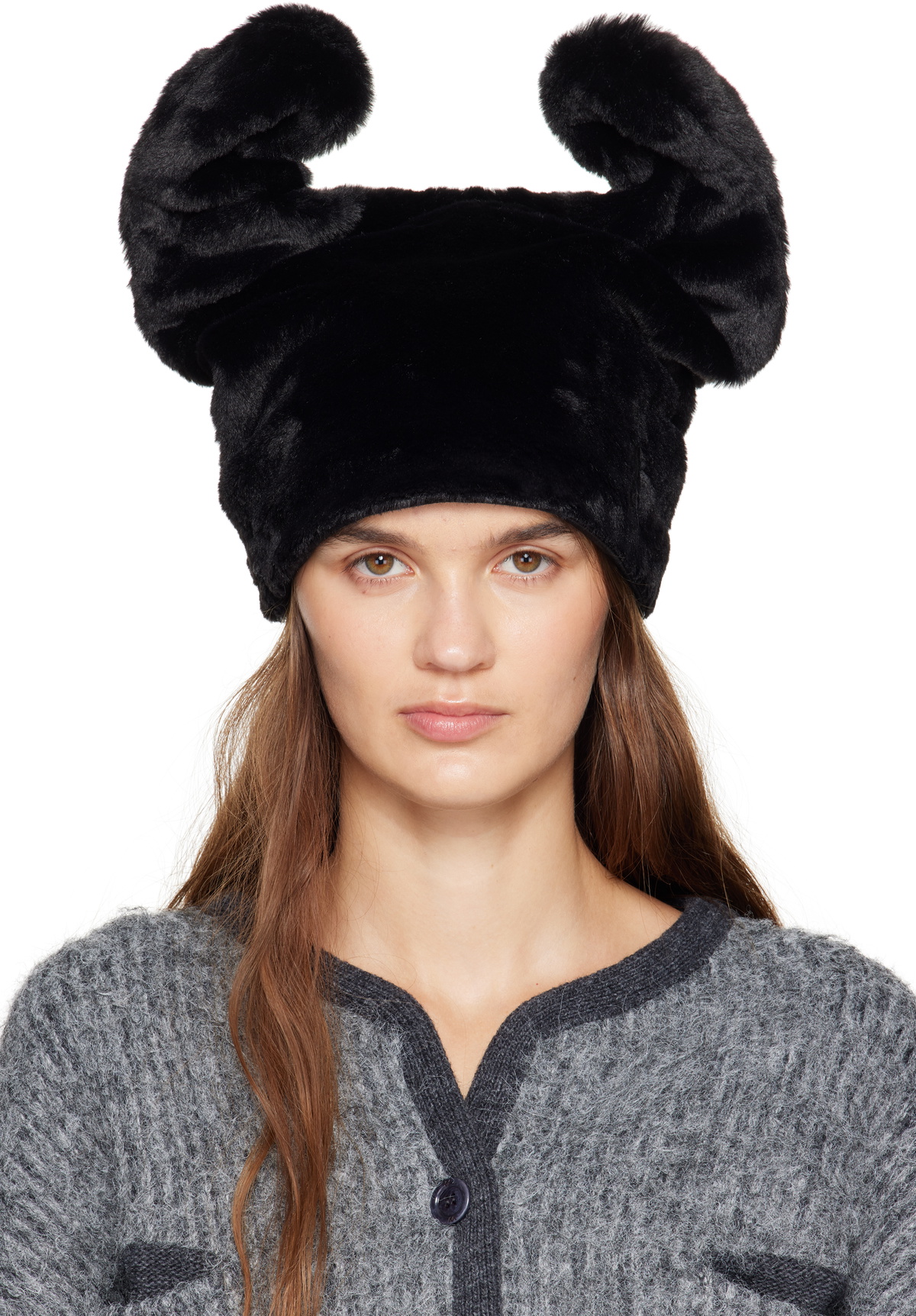 OPEN YY Black Scarf Beanie OPEN YY