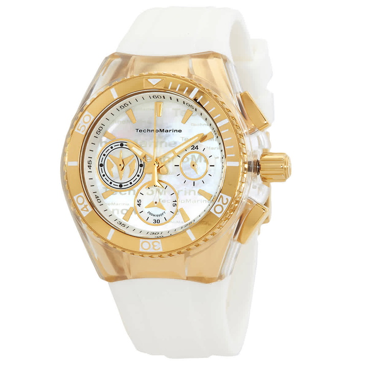 Photo: Technomarine Cruise California Chronograph Quartz Mother of Pearl Dial Ladies Watch TM-120028
