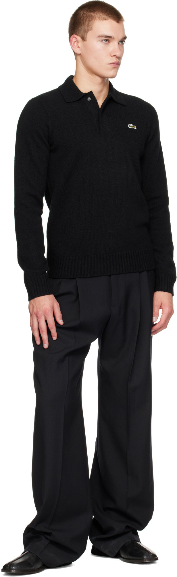 Lacoste Black Cashmere Polo