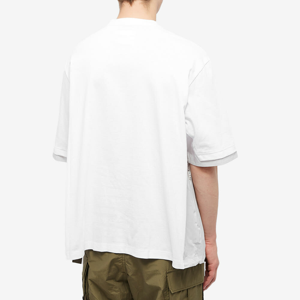 Sacai Men's Sport Mix T-Shirt in White Sacai