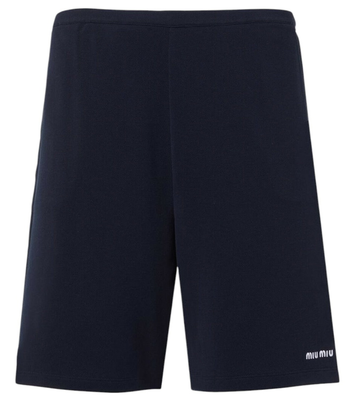 Photo: Miu Miu Jersey cotton Bermuda shorts