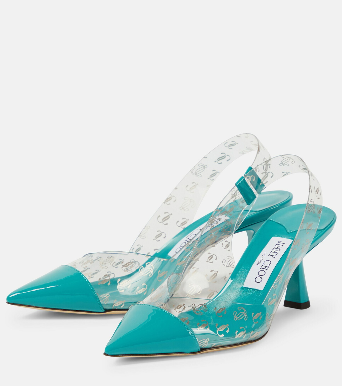 Jimmy Choo Liya 65 logo PVC slingback pumps Jimmy Choo