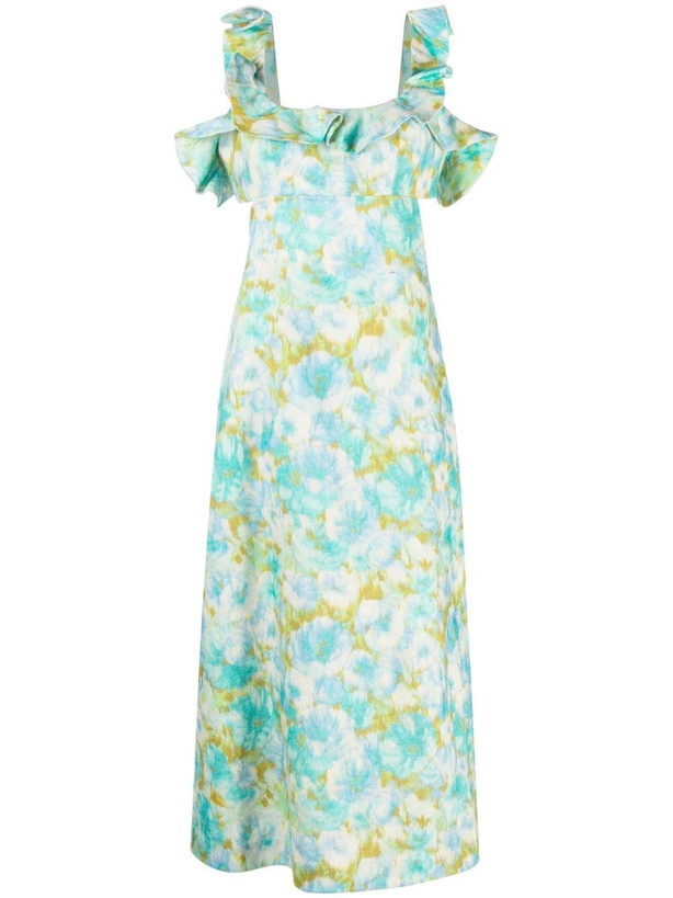 Photo: ZIMMERMANN - Floral Print Linen Midi Dress