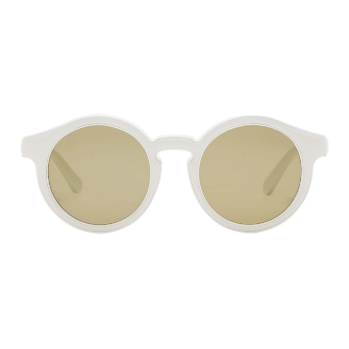 Photo: Loewe White Round Padded Sunglasses