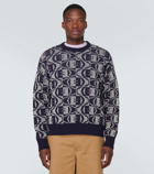 Acne Studios Face wool and cotton jacquard sweater