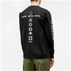 Space Available Men's Long Sleeve Inner Space T-Shirt in Black