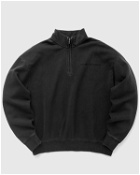 Awake Embroidered Logo Quarter Zip Sweatshirt Black - Mens - Half Zips
