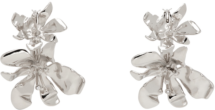 Photo: Acne Studios Silver Flower Hoop Earrings