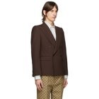 Gucci Brown Wool Double-Breasted Blazer