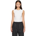 Jil Sander White Ribbed Bodysuit