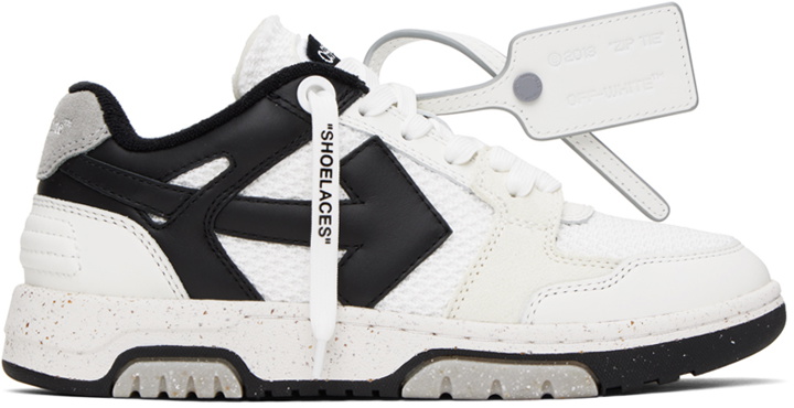 Photo: Off-White White & Black Slim Out Of Office Sneakers