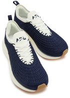 Athletic Propulsion Labs Techloom Zipline Embroidered Knit Sneakers Navy