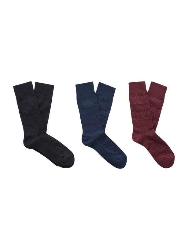Photo: Missoni - Three-Pack Crochet-Knit Cotton-Blend Socks - Multi