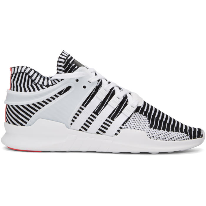 Photo: adidas Originals White and Black Equipment Support ADV PK Sneakers