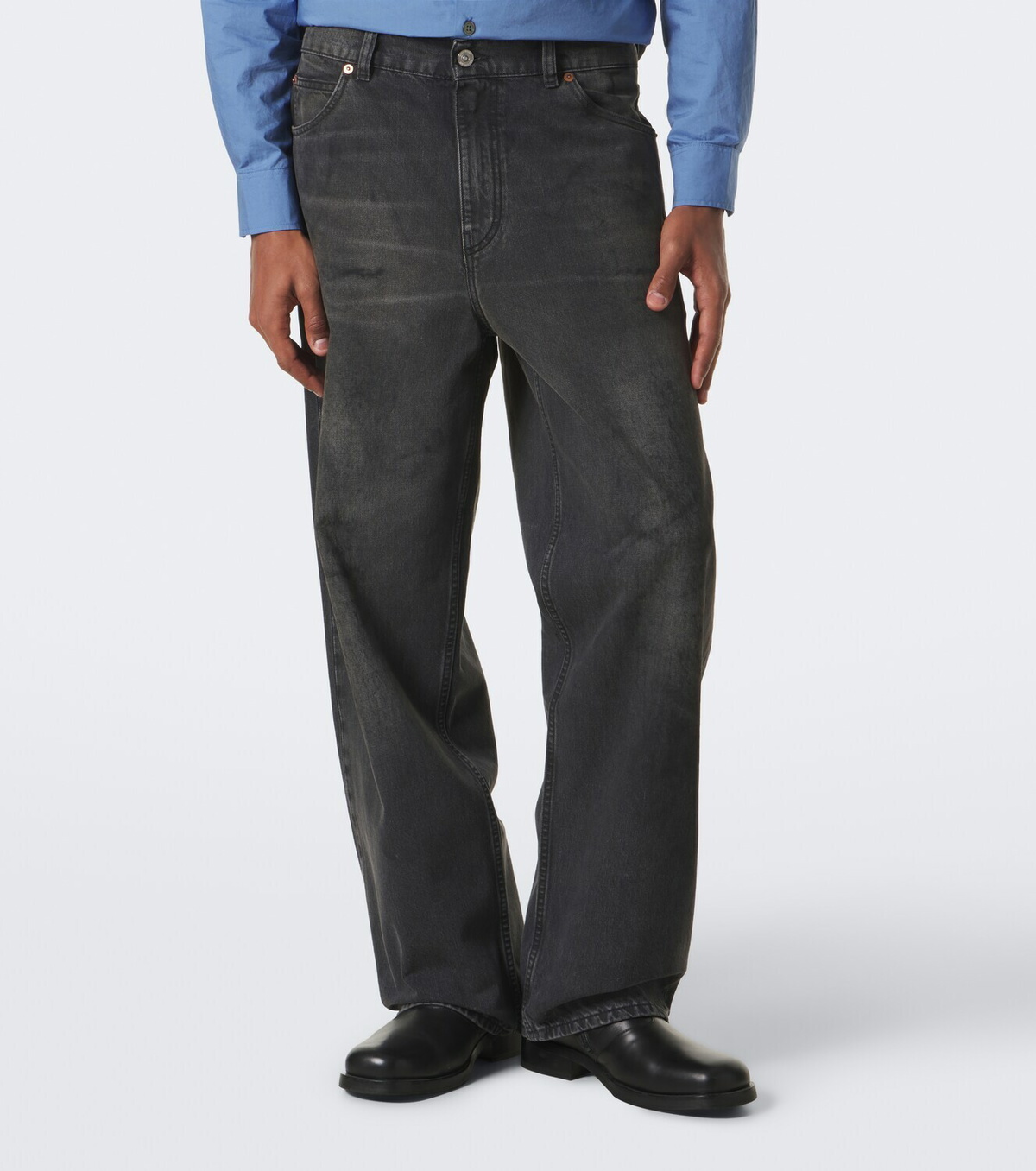 Our Legacy Vast Cut faded wide-leg jeans