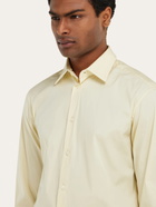 Ferragamo Mens Shirt with micro print in Yellow