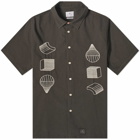 Paul Smith Men's Embroidered Vacation Shirt in Greys