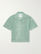 Jil Sander - Camp-Collar Cotton-Terry Shirt - Green