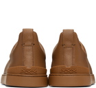 ZEGNA Brown Triple Stitch Sneakers