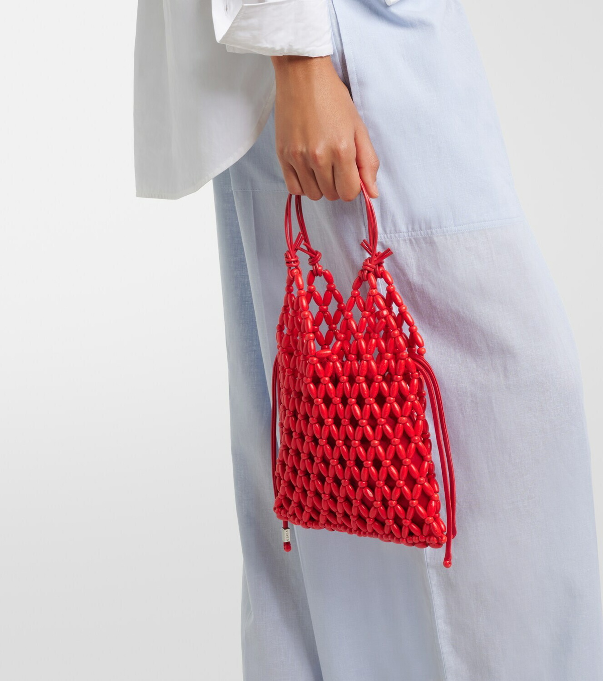 Staud Karla beaded top-handle bag