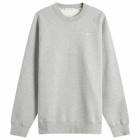 Wood Wood Men's Hester Classic Crew Sweatshirt in Grey Melange