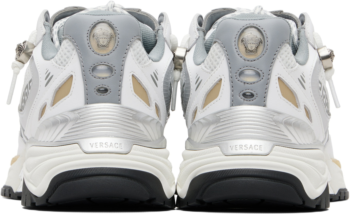 Versace White Icaro Leather Sneakers