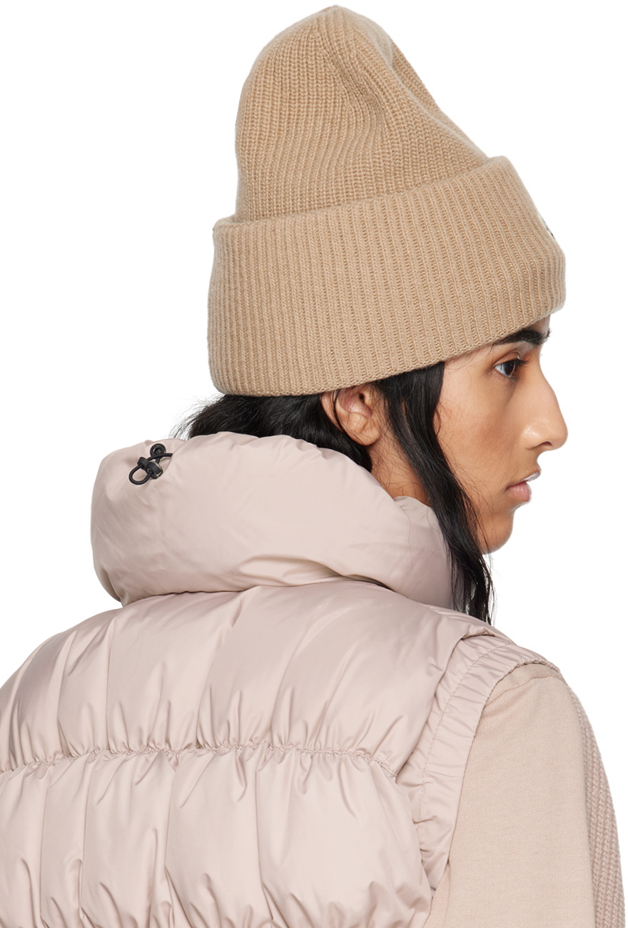 Moncler Beige Wool Beanie Moncler