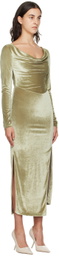 Helmut Lang Khaki Asymmetrical Maxi Dress