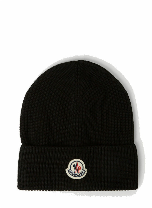 Photo: Moncler - Logo Patch Beanie Hat in Black