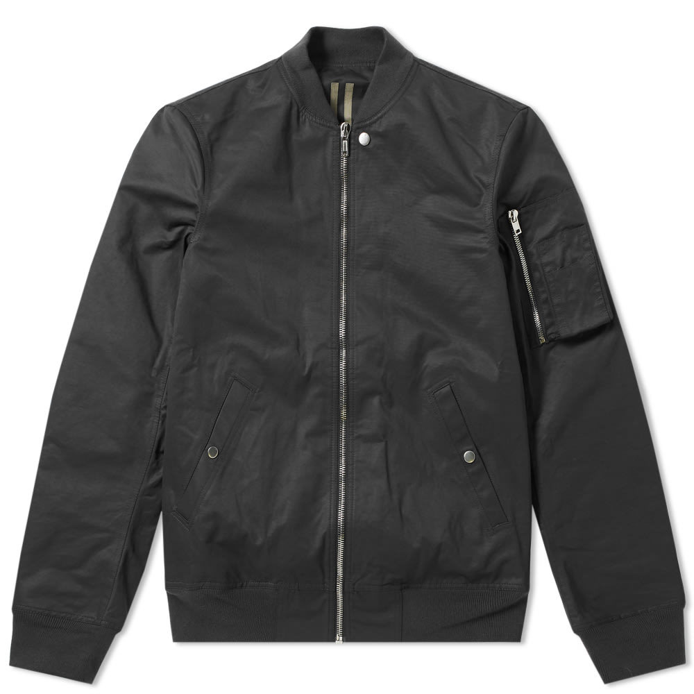 Rick Owens DRKSHDW Nylon Flight MA-1 Bomber Jacket Black Rick