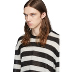 Dries Van Noten Black and White Alpaca Jevanna Sweater