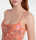 Rachel Gilbert Francesca embellished floral gown