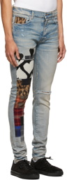 AMIRI Blue Art Patch Jeans