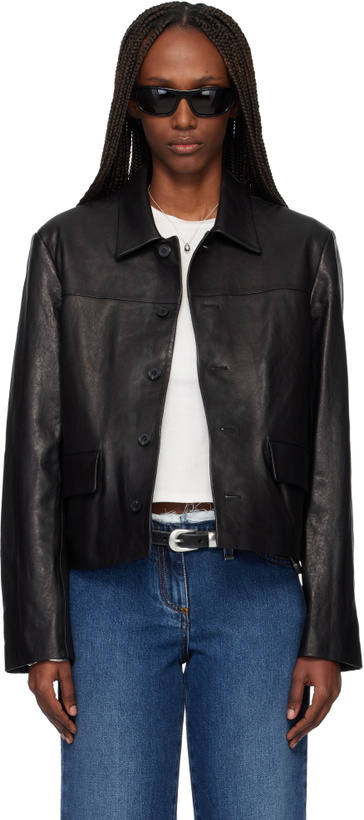 Photo: TONYWACK Black Vegetable Tanned Lamb Leather Jacket